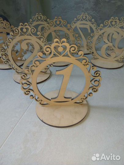 Свадебный декор - номера на столы для рассадки