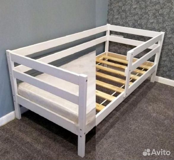 Кровать подростковая 160*80(в наличии, из массива)