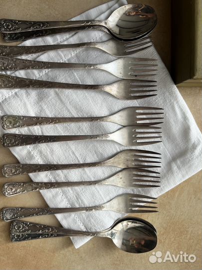 Мельхиоровые столовые приборы СССР