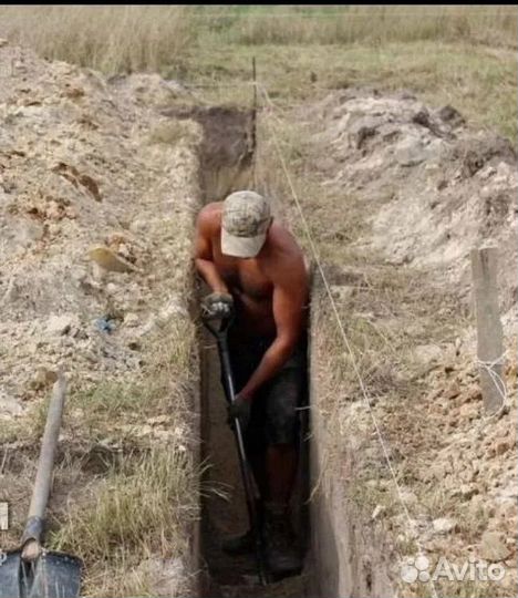 Копка траншей вручную быстрая подача