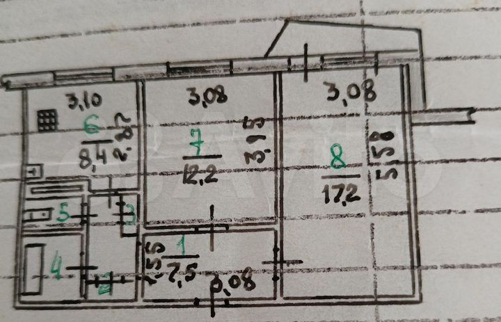 2-к. квартира, 51,1 м², 6/9 эт.