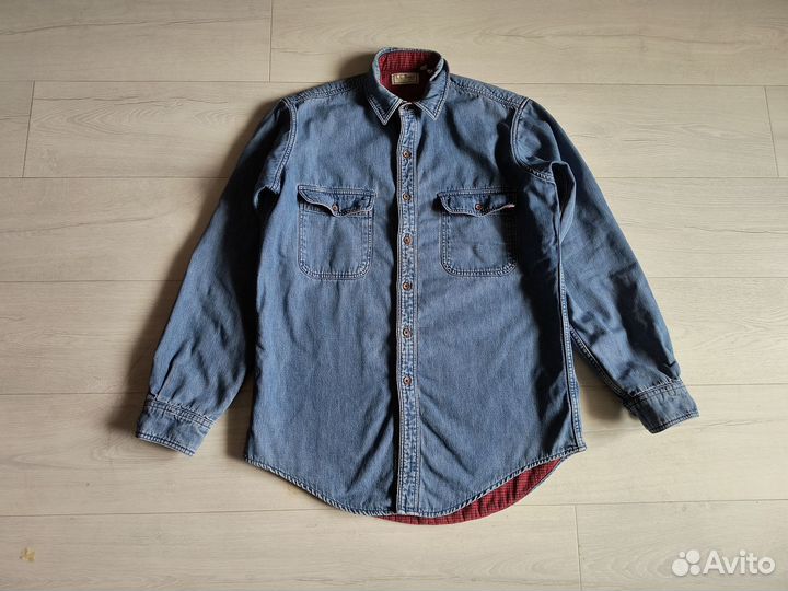 L.L Bean denim overshirt Made in USA vintage