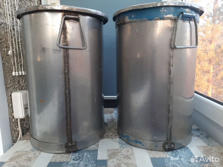 Бачок с крышкой из нержавейки 45 литров для воды