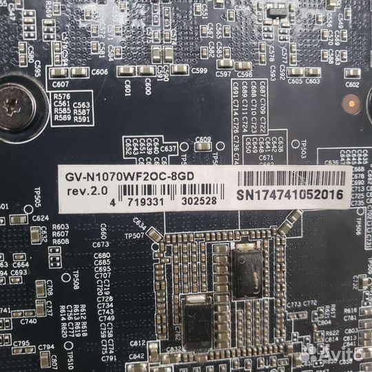 Видеокарта GTX 1070 8Gb Gigabyte