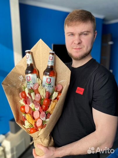 Мужские букеты/мясные букеты/съедобные подарки