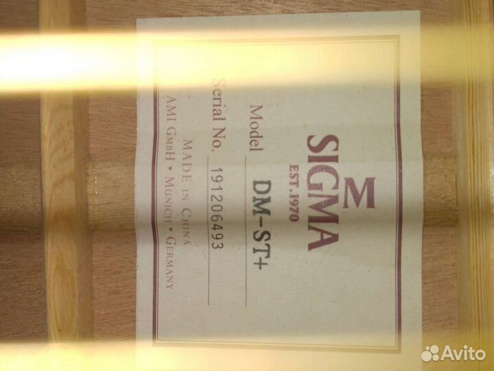 Акустическая гитара sigma dm-st+