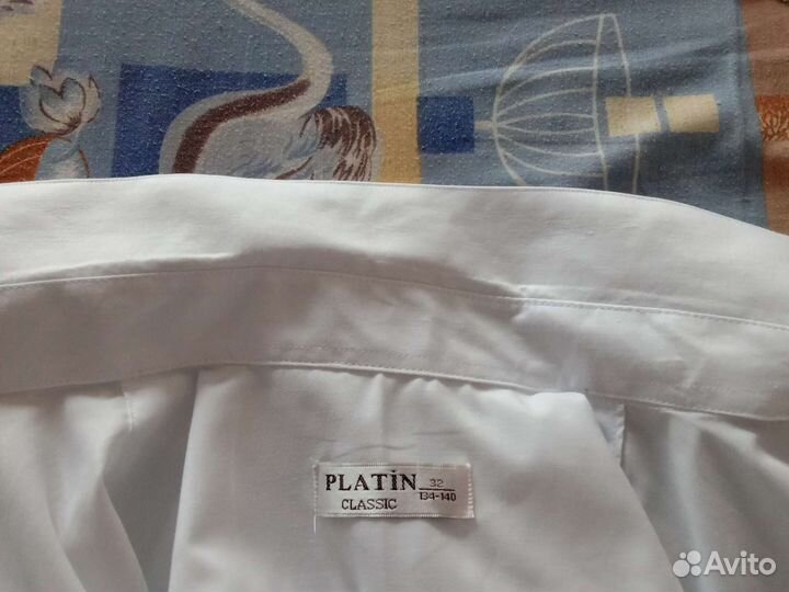 Рубашка белая мальчик 134-140