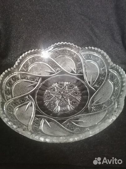 Хрустальное блюдо и конфетница СССР