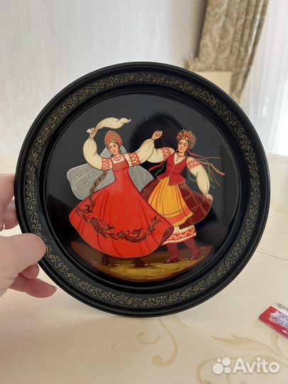 Поднос металлический винтаж