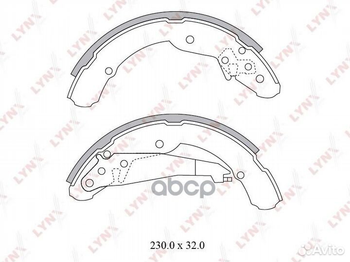 BS-8001 колодки барабанные Skoda Octavia 1.4-1