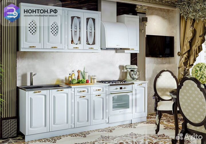 Кухня Ксюша 2.0 м белый матовый