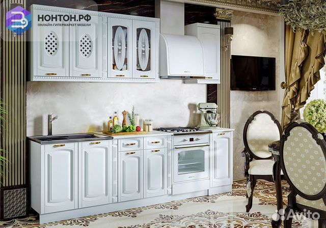 Кухня Ксюша 2.0 м белый матовый