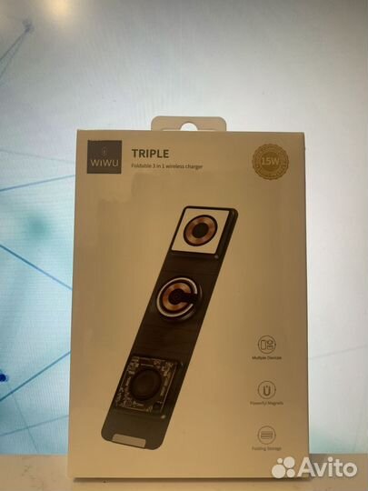 Беспроводная зарядка WiWU 3in1 15W