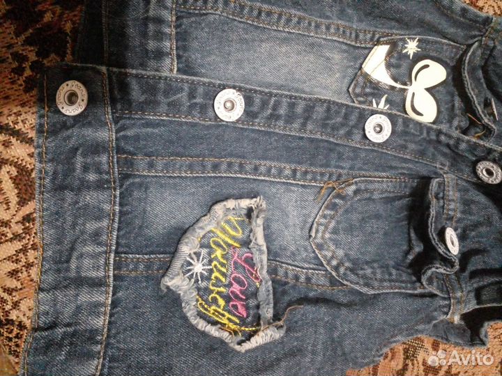 Джинсовая жилетка для девочки