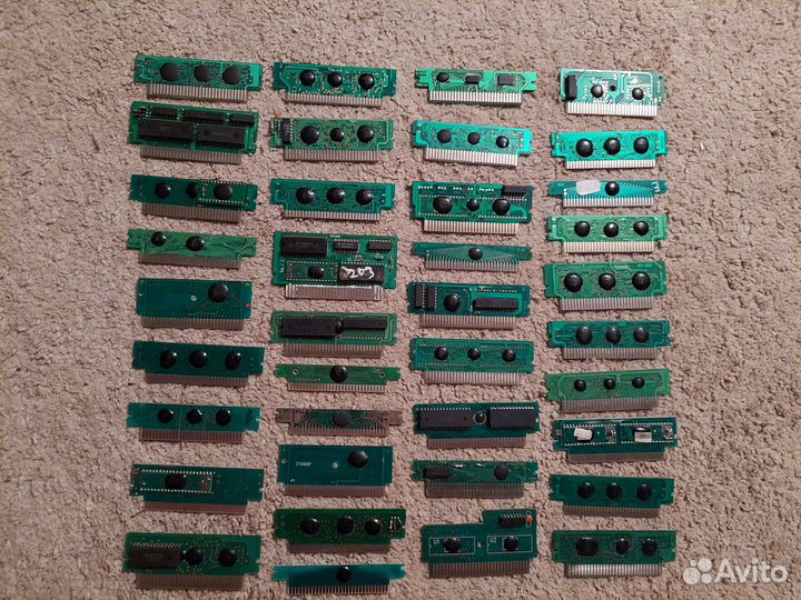 Платки от картриджей денди. Много