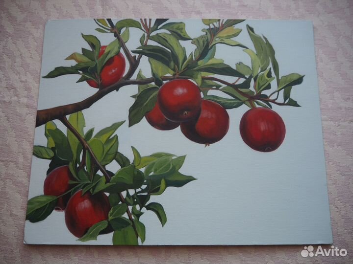 Картина маслом Яблоки на ветках