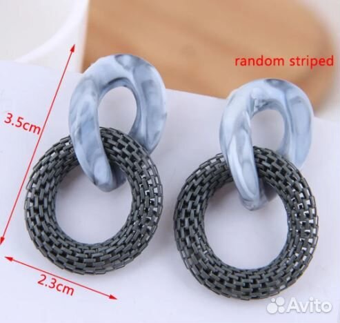 Новые серьги колечки цветные