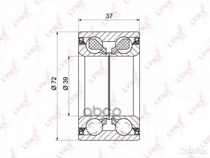 Подшипник ступицы колеса перед Daewoo Nexia
