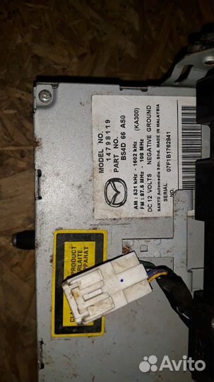 Магнитола на Mazda 3 (bk) 1.6 l