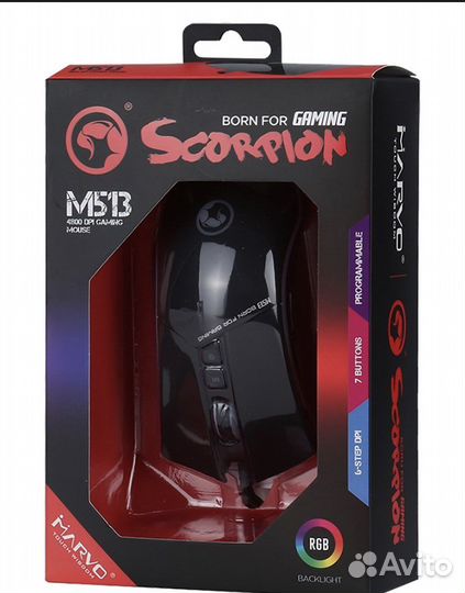 Мышь проводная Marvo M513 с подсветкой RGB