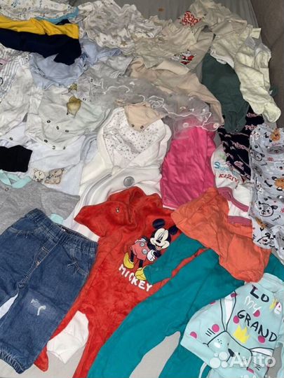Два больших пакета вещей на девочку 52-68