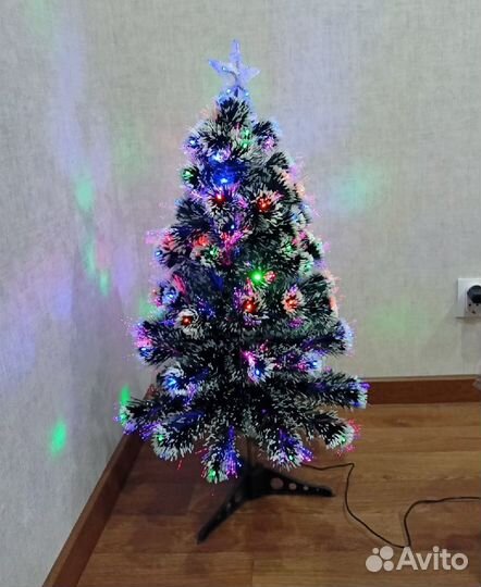 Елка искусственная с подсветкой и оптоволокном