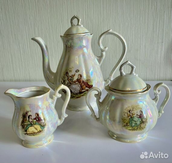 Кофейный сервиз Пастушка Свидание, фарфор