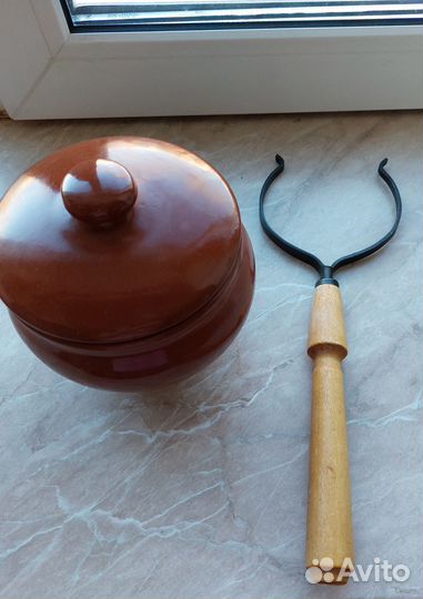 Горшочки для запекания 3 шт. с ухватом