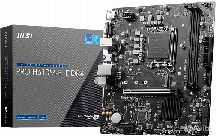 Материнская плата MSI PRO H610M-E DDR4