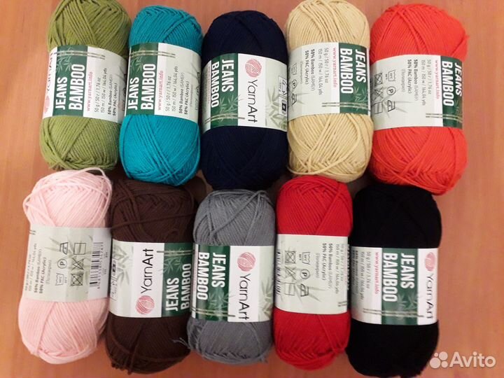 Пряжа для вязания бамбук
