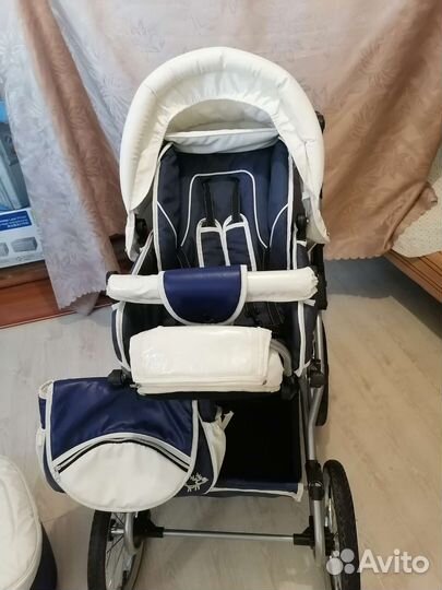 Коляска 3 в 1 эко кожа