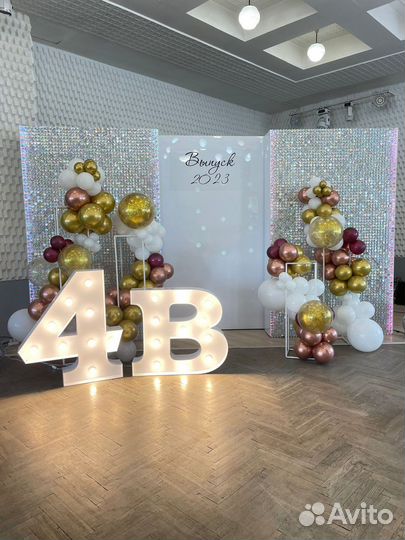 Объемная световая цифра, цифры и буквы