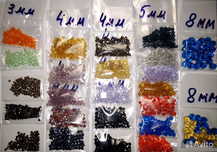 Чешские бусины граненые стекло