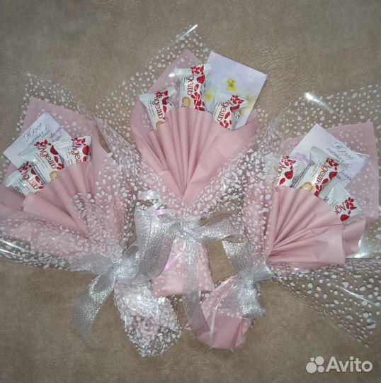 Сладкие букеты из конфет