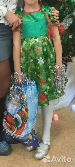 Платье для девочки елочка