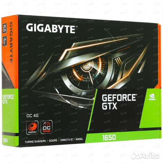 Видеокарта gigabyte GeForce GTX 1650 OC (GV-N1650O