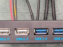 USB хаб планка 3.5" usb3.0 usb2.0