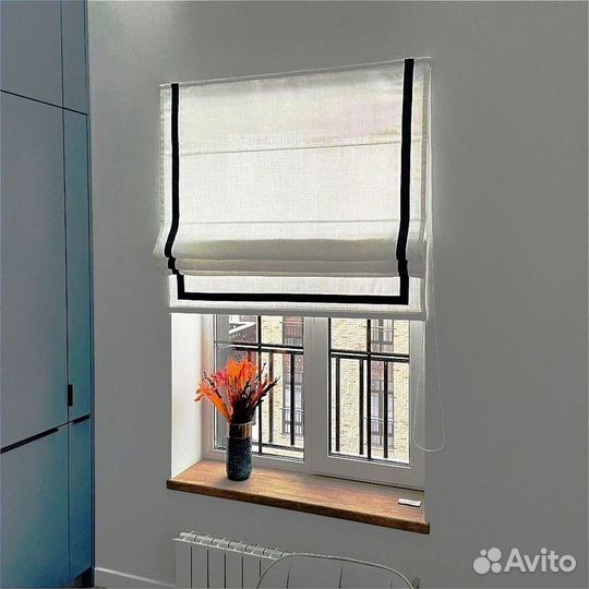 Римские шторы с кантом