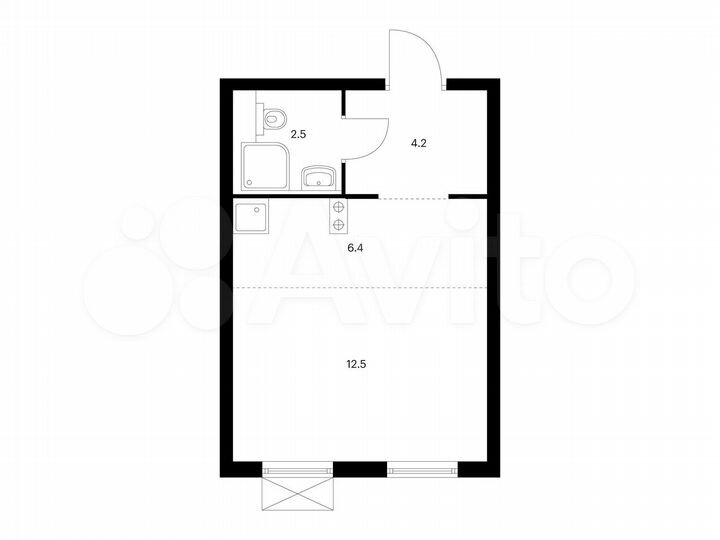 Квартира-студия, 25,6 м², 29/33 эт.
