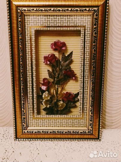 Картины из шелковых лент