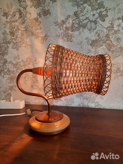 Бра с плетеным абажуром СССР