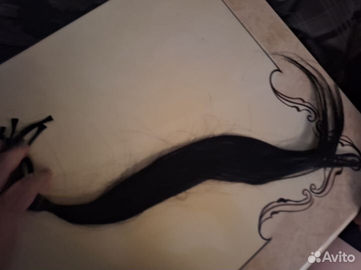 Волосы для наращивания черные бу