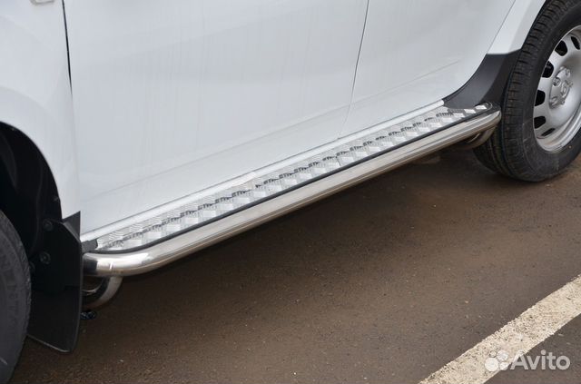 Renault Duster 2017 Пороги с накладным листом