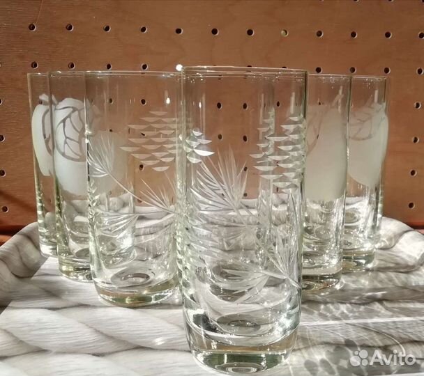 Стаканы для коктейля, воды, сока (винтаж)