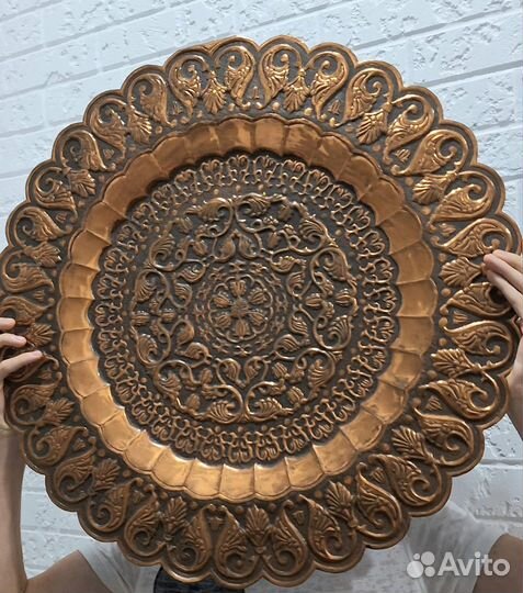 Пано, чеканка, барельеф на меди Западная Германия