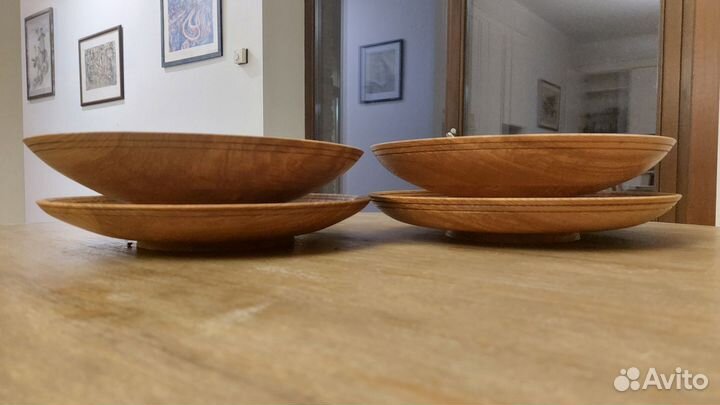 Деревянная тарелка табоки чубин набор 4 шт