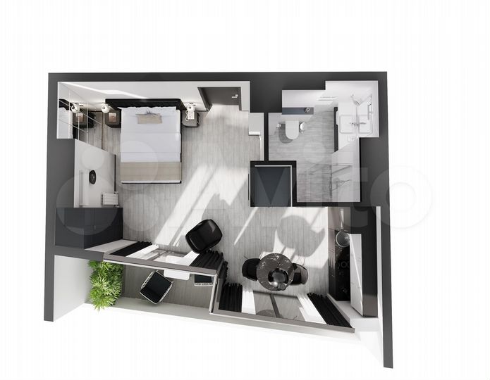 Квартира-студия, 31,6 м² (Грузия)