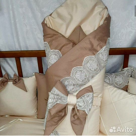 Комплект в кроватку премиум сатин