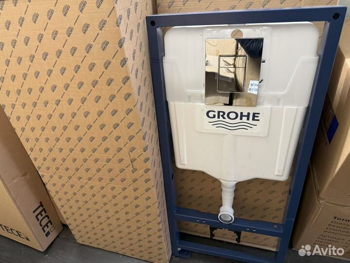 Инсталляция Grohe с клавишей смыва