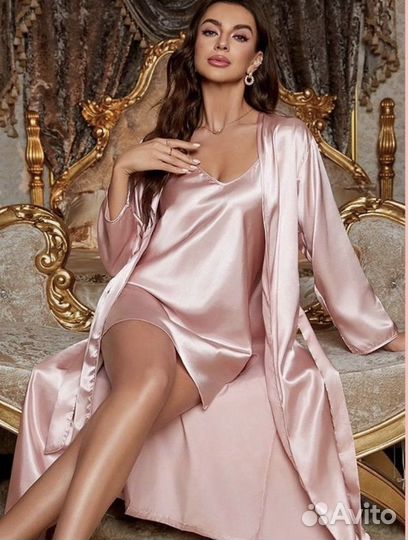 Комплект:халат+сорочка (42/44/46/48)